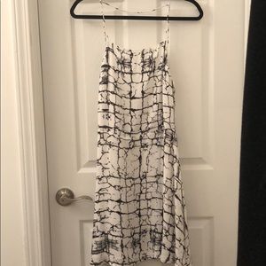 White & Black Patterned Dress